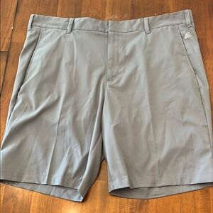 Adidas Gray Flat Front Shorts with Smooth Fabric